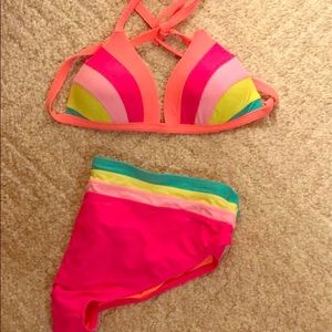 Cute rainbow string bikini